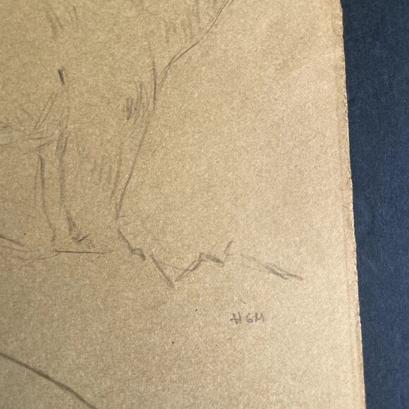 Vintage Original Polar Bear Study Pencil Sketch HGM - Picture 4 of 6